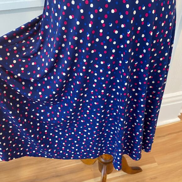 LEOTA Medium Dress Retro Pinup Polka Dot Dress M 40s Homecoming Slinky Classic - Picture 16 of 17